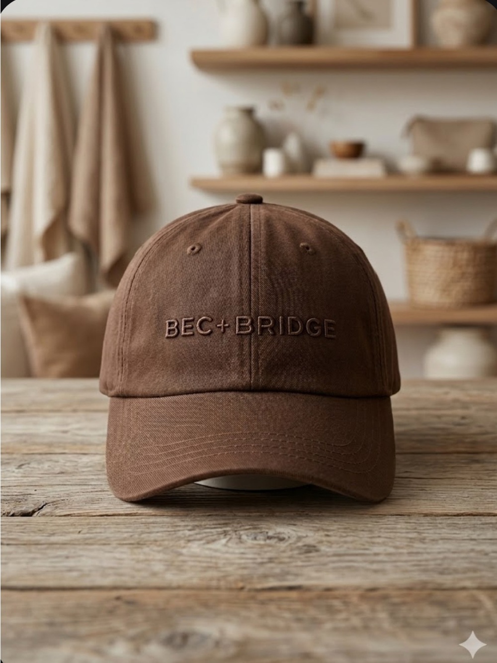 bec + bridge Men's Chocolate Brown Logo Cap